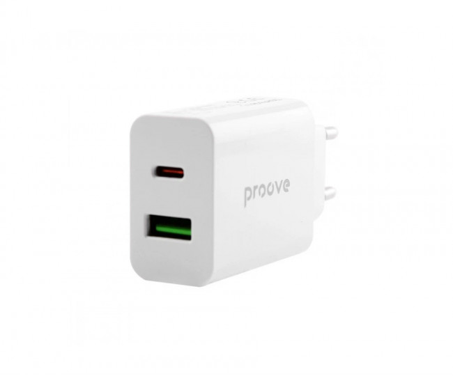 МЗП Proove Rapid 20W (Type-C + USB) (white)